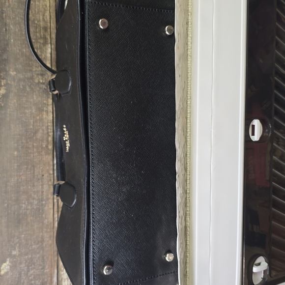 Kate Spade Black Leather Rae Medium Satchel With Crossbody Strap, NWOT - Picture 5 of 11